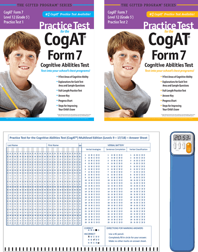 CogAT Grade 5 (Level 12) Form 7 Study Package